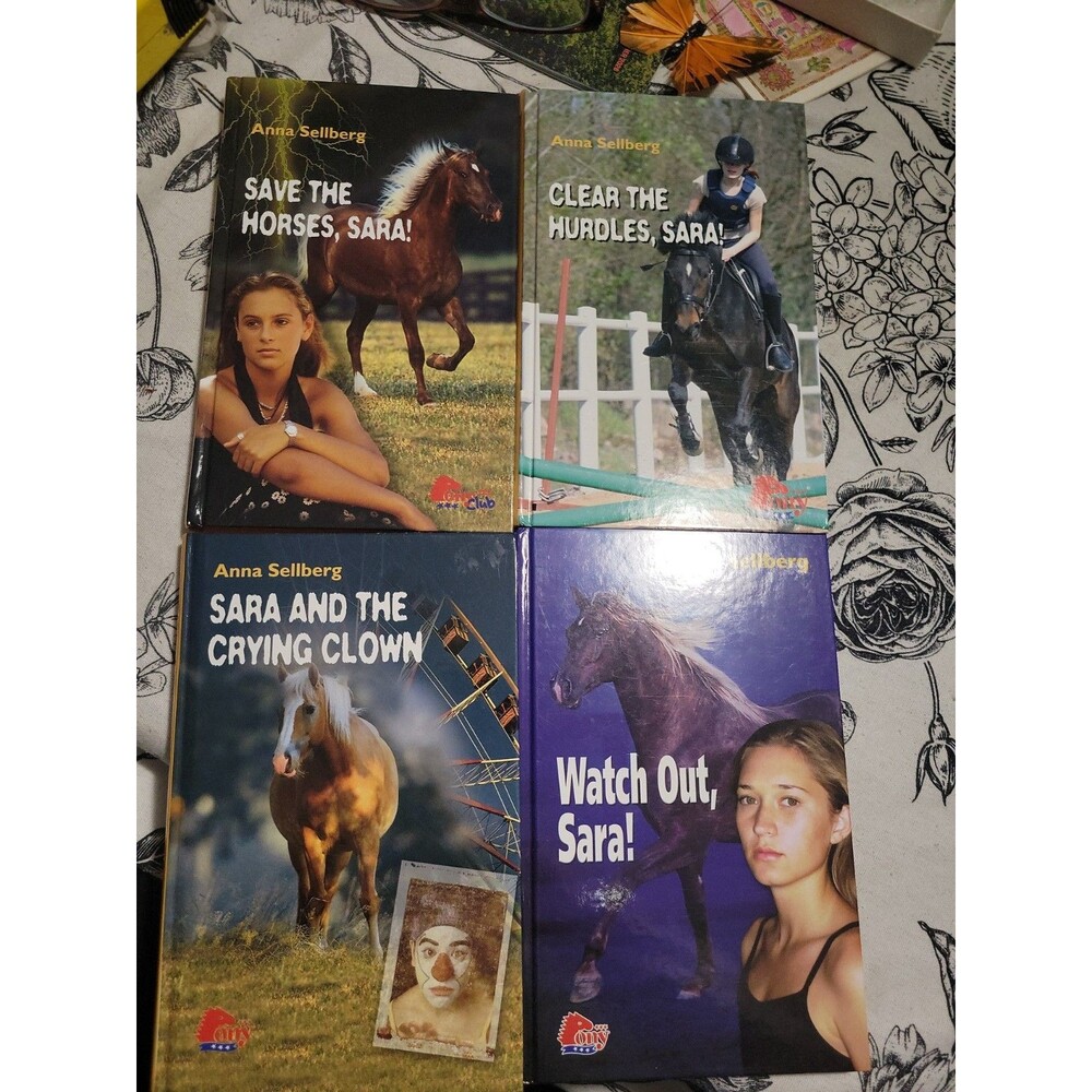 4 -Pony Club Chapter Books Hardcover - Lot- Horse Anna Sellberg Sara Teen YA